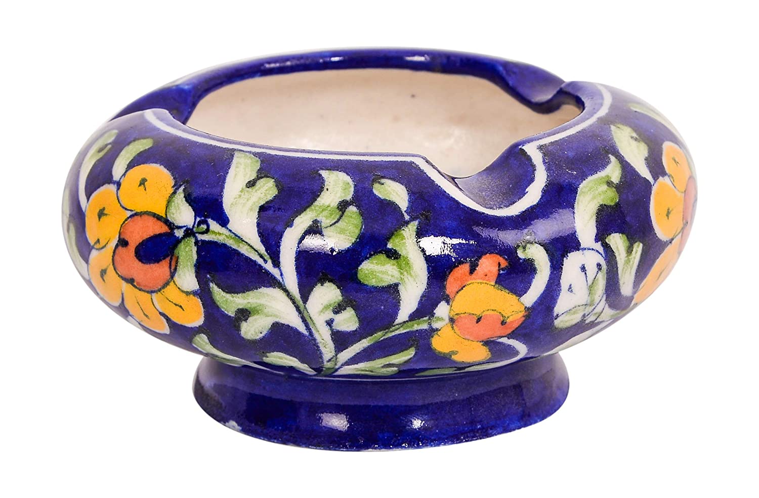 Blue Pottery Handmade Ceramic Unique Decorative Ashtray